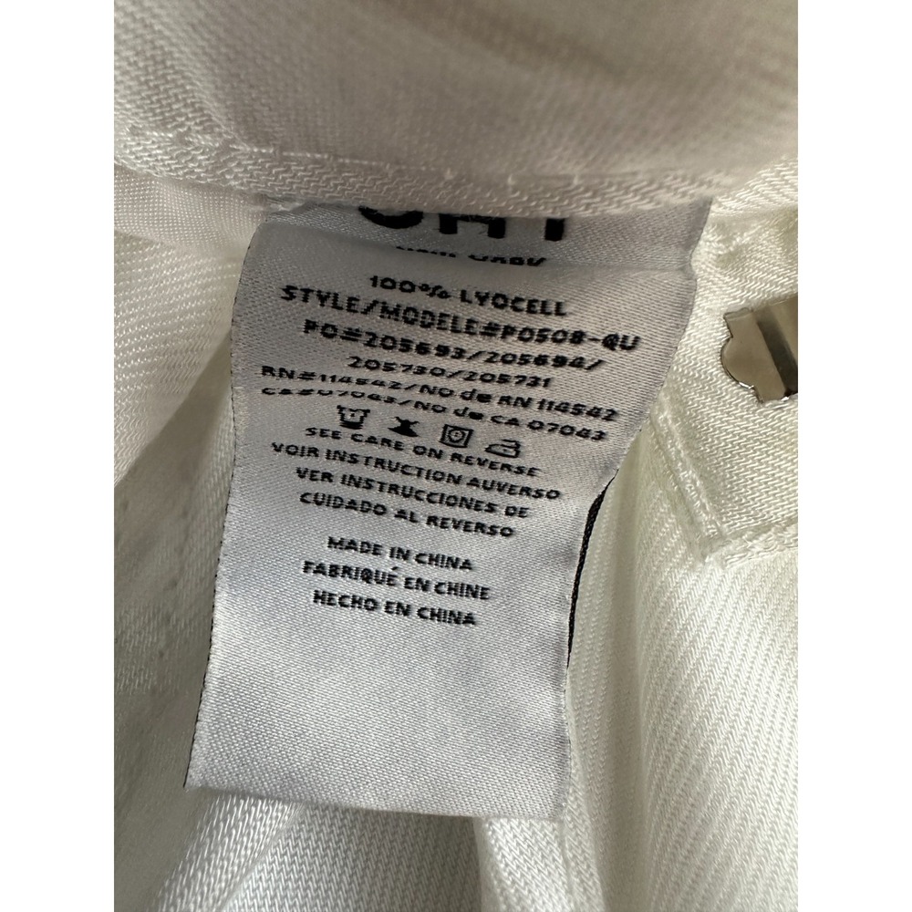 OAT New York White Wide Leg Lyocell Tie Waist Pant Size 10 NWOT Beach Resortwear - Picture 9 of 16